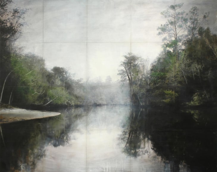 Estuary IX archival pigment print with oil and wax medium