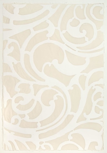 White Serpentine handmade cotton and abaca paper