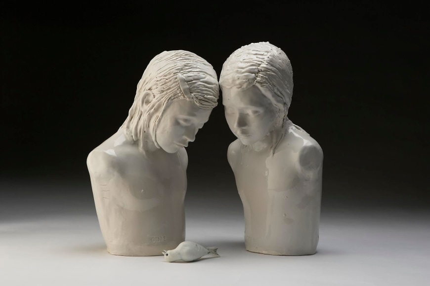 Two Genies with Bird