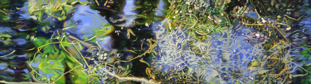 Floating acrylic on linen
