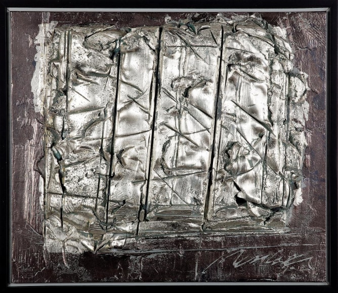Chauvin Asiana and palladium leaf over gray clay