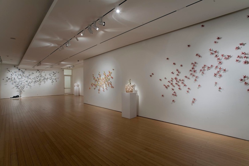 Raspberry Floral Wall