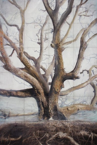 Ghost II archival pigment print with oil and wax medium