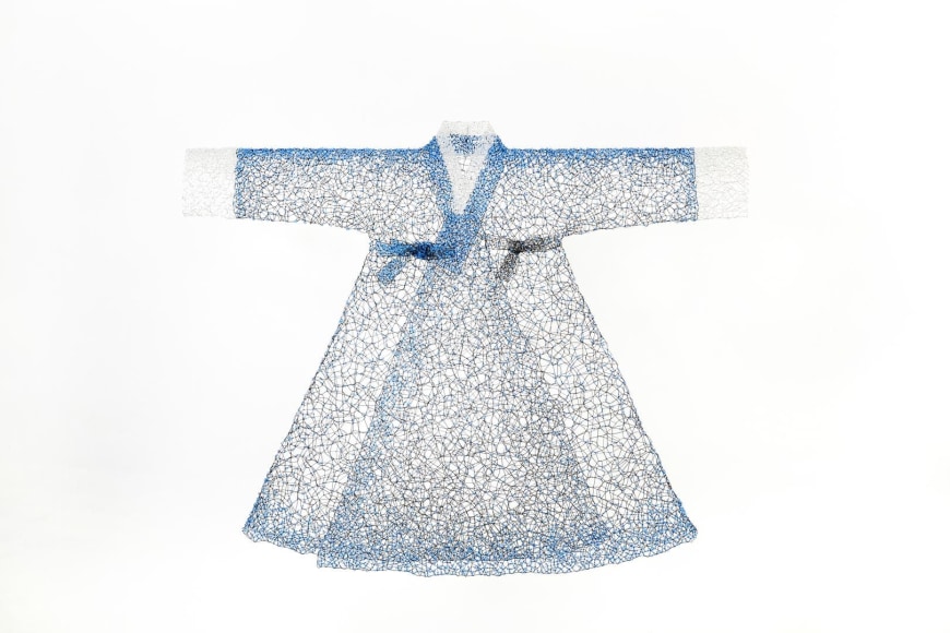 Key-Sook Geum Greetings in Blue, 2018