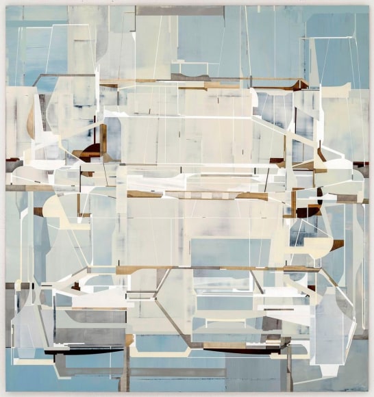 Aequipoise acrylic polymer on incised masonite