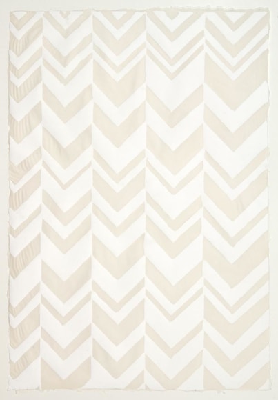 White Chevron handmade cotton and abaca paper