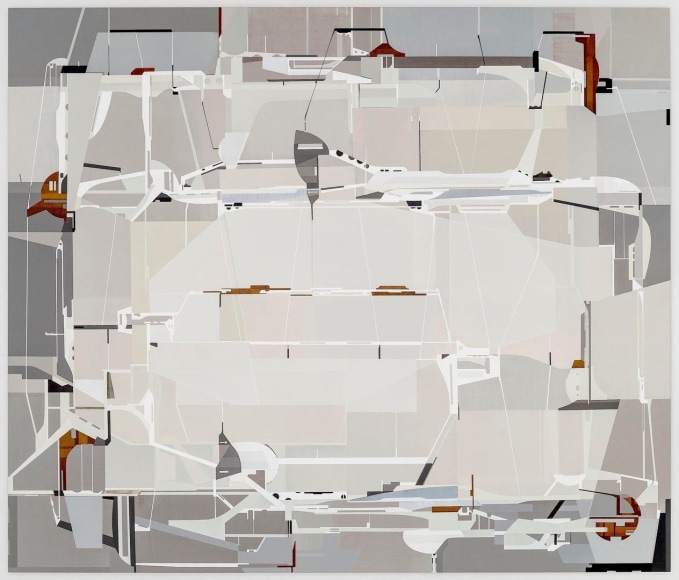 Tier Typography acrylic polymer on incised masonite