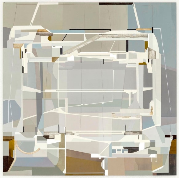 Quiescent acrylic polymer on incised masonite