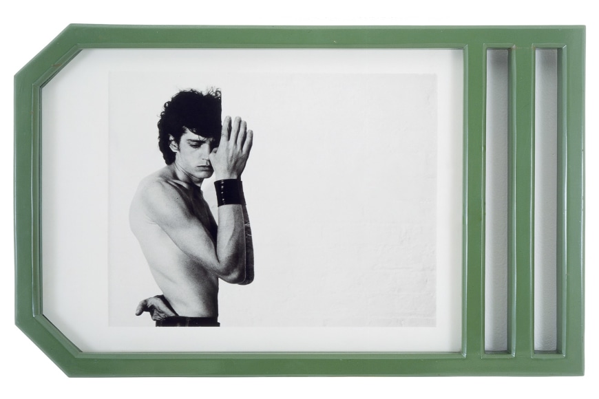 Self-Portrait in unique green frame.