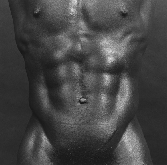 Charles Bowman's torso and chest.