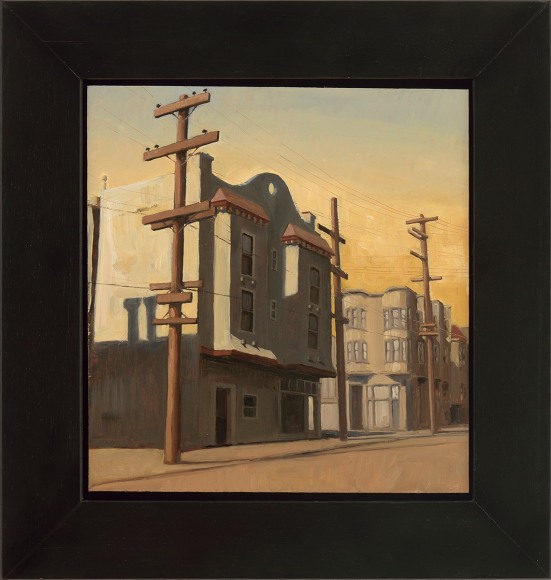 Jeff Bellerose &quot;Avenue,&quot; 2004 oil on board 11 9/16 x 10 15/16 in.