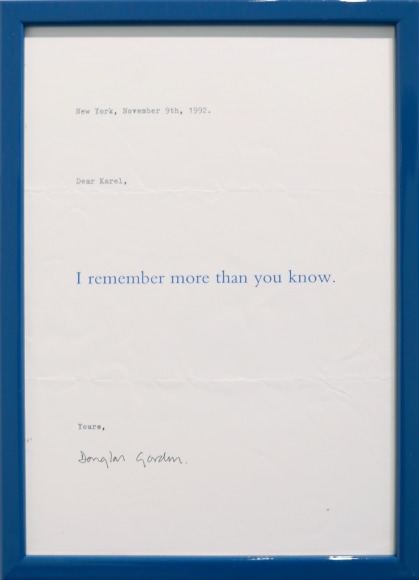 Douglas Gordon, I remember more than you know