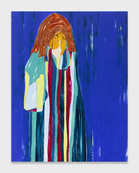 Nicola Tyson, Self-Portrait: Stripes