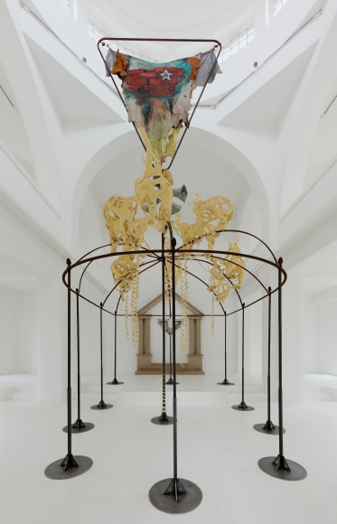 Installation view, Raphaela Vogel, International Comparison, Centre d&#039;art contemporain - la synagogue de Delme, France, 2024