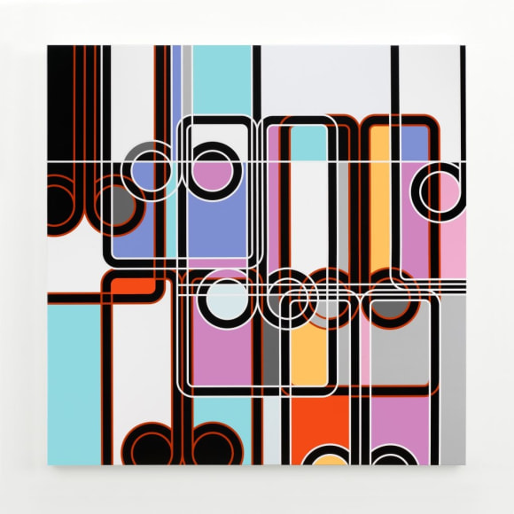 Red Owl [Clips], 2010, Household gloss paint on canvas