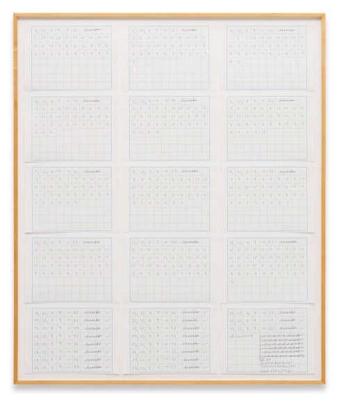 Hanne Darboven, Tagesrechnung Monat Dezember, 1989, 1989