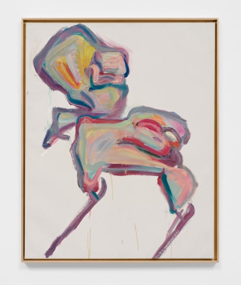 Maria Lassnig, 2 Figuren im Schnee / Schifahrer, ca. 1995 &ndash; 2002 (n.d.)