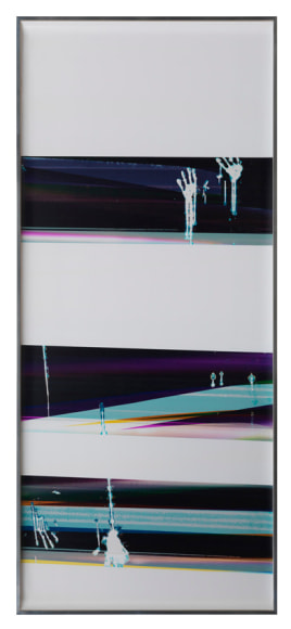 Walead Beshty, Cross-Contaminated RA4 Contact Print [Black Curl (9:6/MCY/Six Magnet: Los Angeles, California, April 14, 2014, Fujicolor Crystal Archive Super Type C, Em. No. 107-016, Kodak Ektacolor RA Bleach-Fix and Replenisher, Cat. No. 847 1484, 61214), Kreonite KM IV 5225 RA4 Color Processor, Ser. No. 00092174], 2014