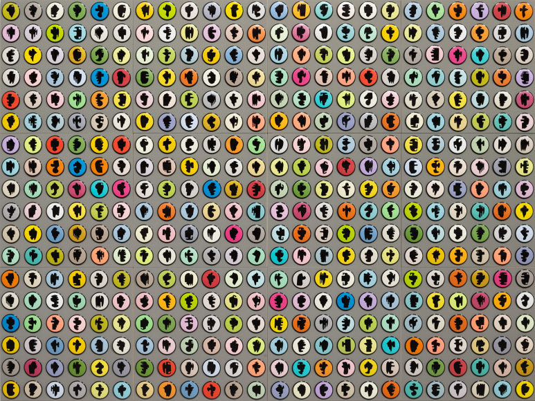 Allan McCollum, Collection of Four Hundred and Thirty-two Shapes Buttons