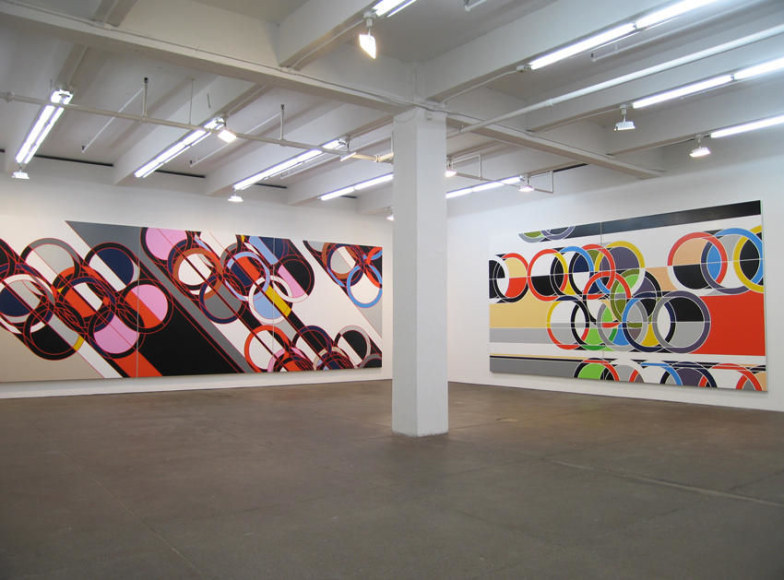 Sarah Morris - Robert Towne, Ring Paintings and Origami - Exhibitions -  Petzel Gallery