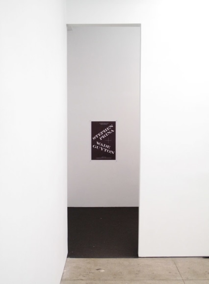 Wade Guyton and Stephen Prina