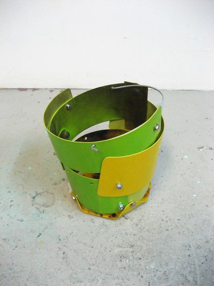 Elfed 2008 Epoxy paint on street signs, stainless steel bolts, galvanized steel rod