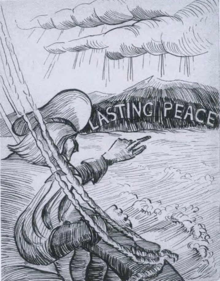 Where It All Started, a drawing by Indiana (then known as Robert Clark), published in the October 11, 1945 issue of the&nbsp;Arsenal Cannon, the artist&#039;s high school newspaper