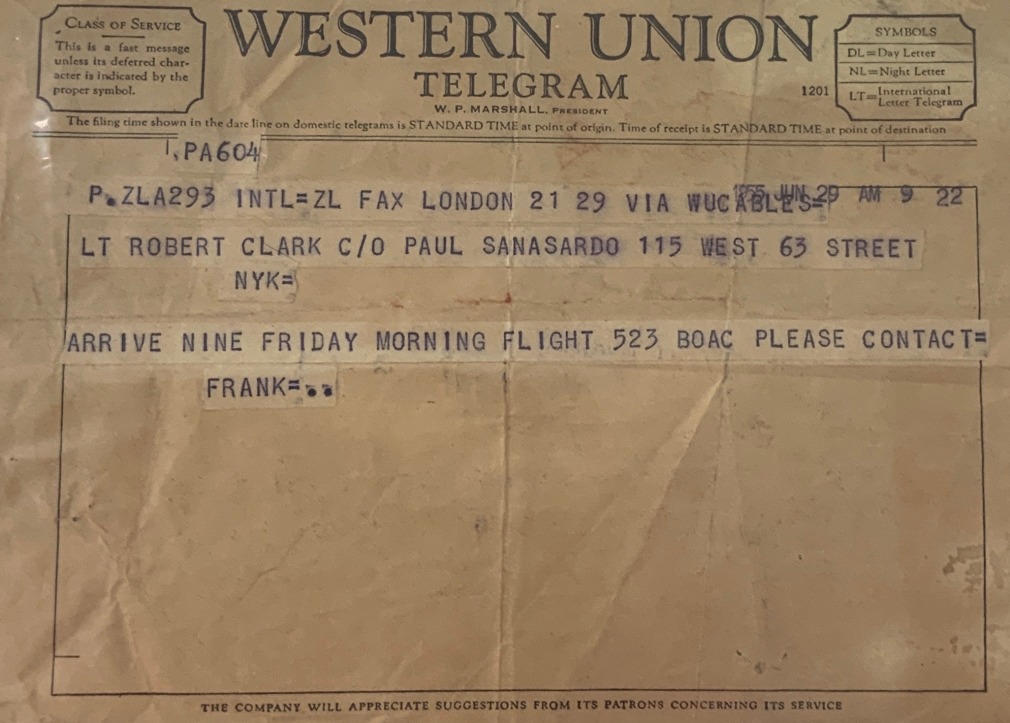 The &quot;St Paul&quot; in Decade: Autoportrait 1963 refers to dancer Paul Sanasardo, a friend of Indiana&#039;s from the University of Chicago. This telegram was sent to Indiana while he was subleting Sanasardo&#039;s New York apartment on West 63rd Street