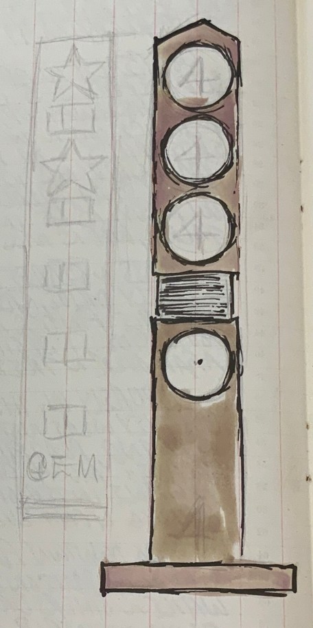 Detail from Robert Indiana&#039;s jouranl page for July 2, 1962, with sketches of Gem (1962/1984) and Four (1959&ndash;62/1972), &nbsp;