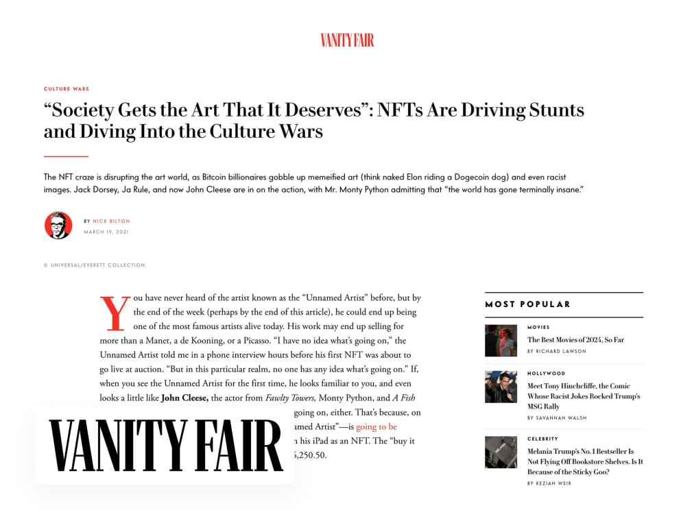 &quot;Society Gets The Art It Deserves”: NFTS are driving stunts and diving into the Culture Wars