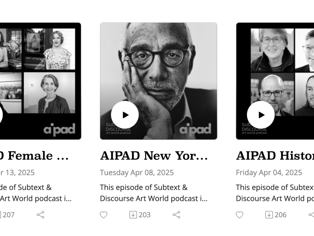 AIPAD Talks series on Subtext and Discourse Podcast | Art World Podcast with Michael Dooney