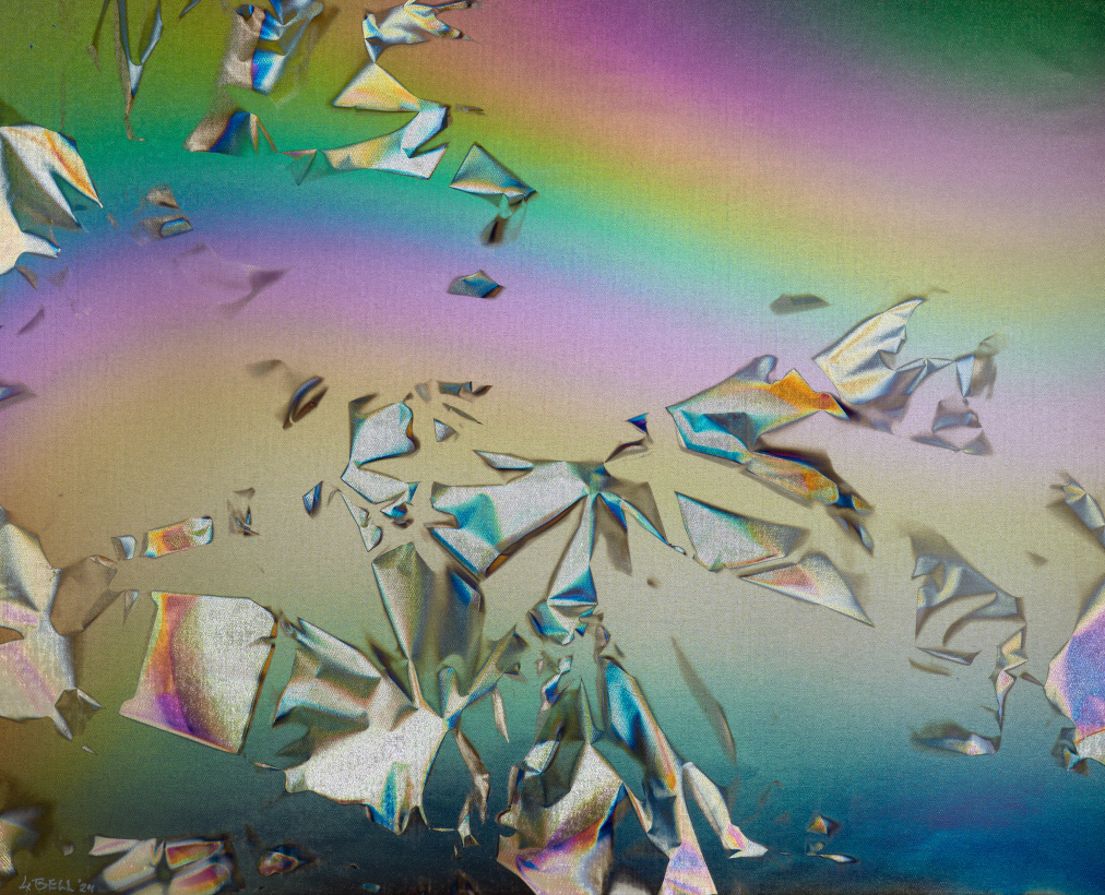 Alt="Larry Bell, Untitled, 1968, Glass cube with metal seams"