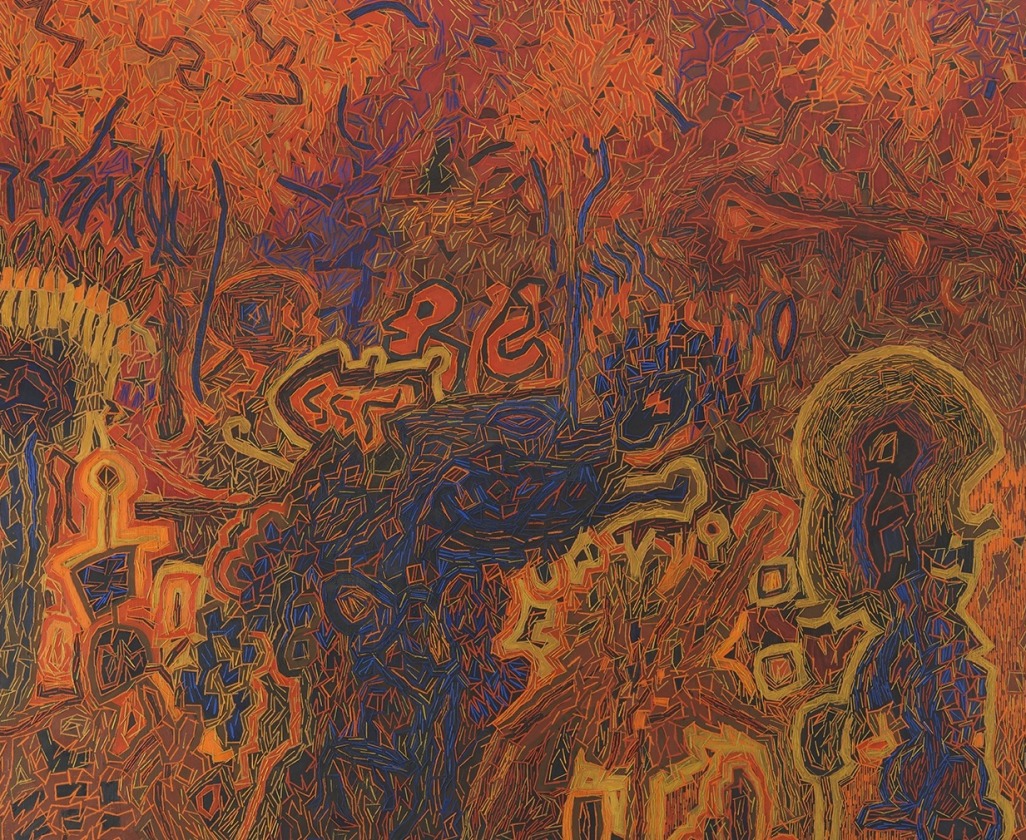 LEE MULLICAN  Allegory, 1963  Oil on canvas
