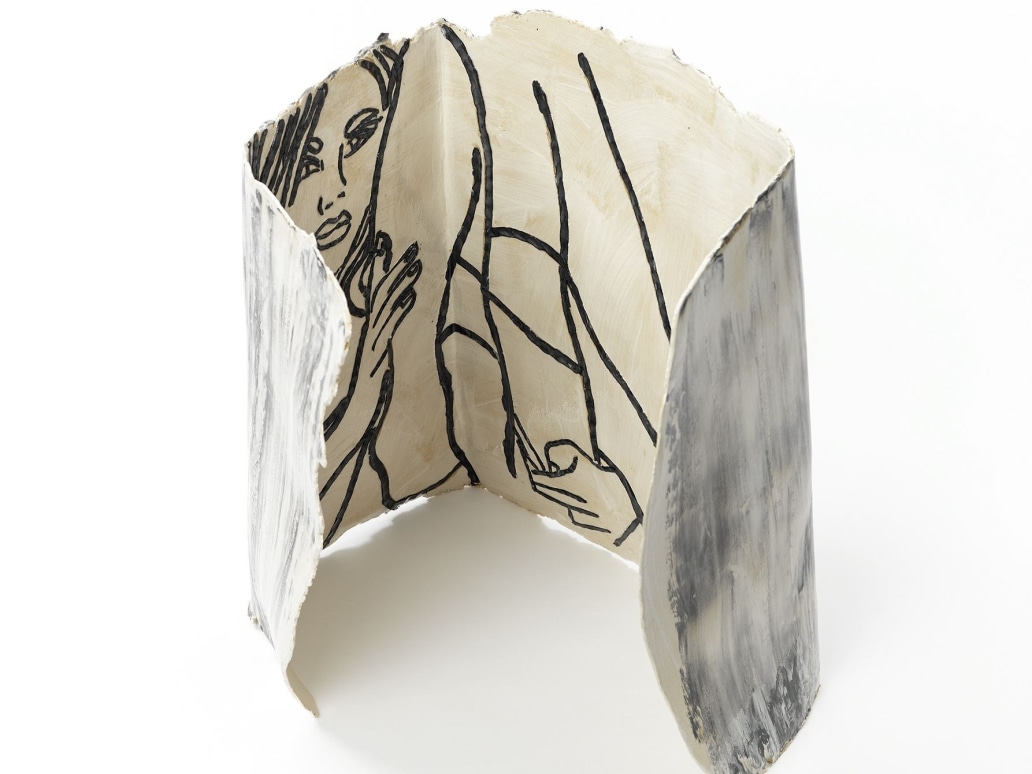 Ghada Amer (b. 1963) The Girl in the Box, 2015 Ceramics 21 x 18 x 24 (h) inches 53.3 x 45.7 x 61 cm