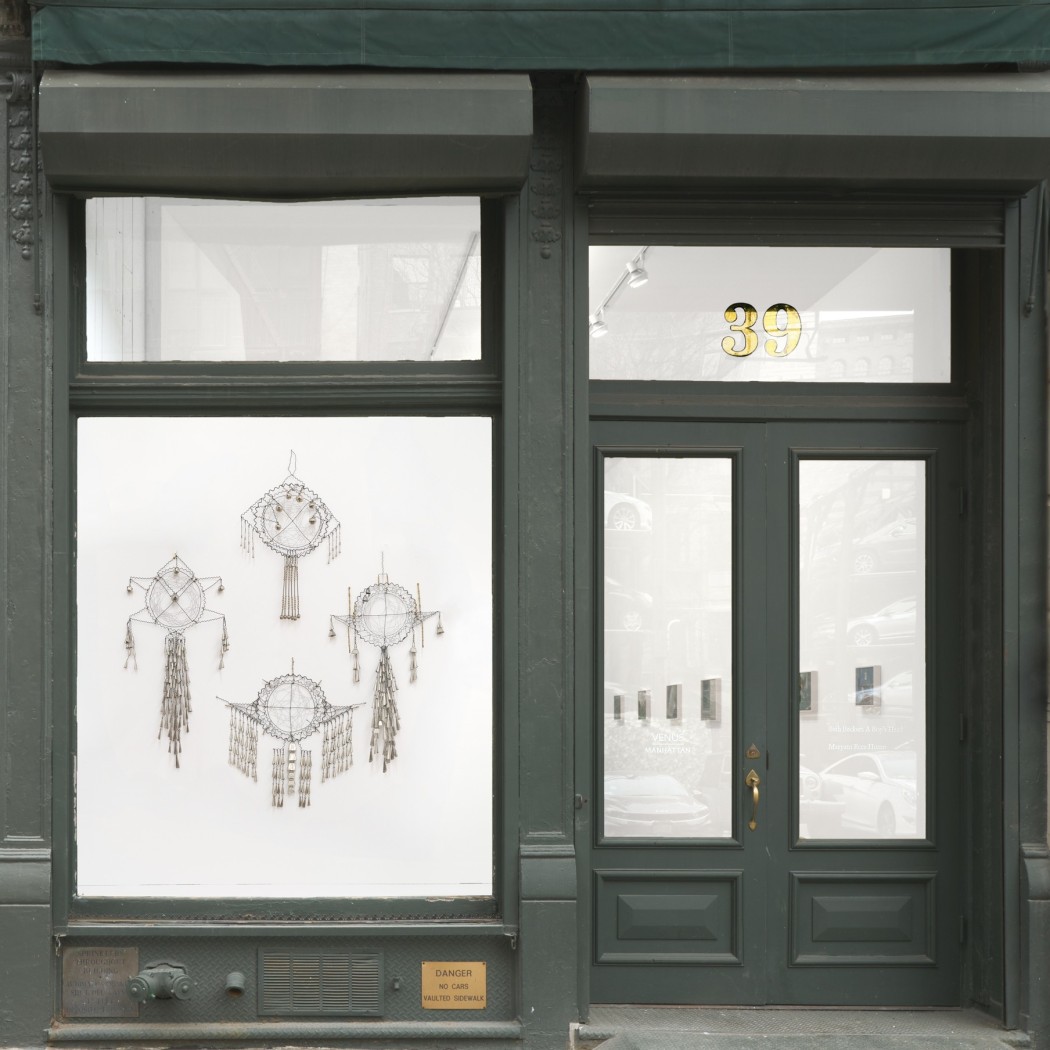 Installation view of In the Window: Brad Kahlhamer at Venuw Over Manhattan, New York