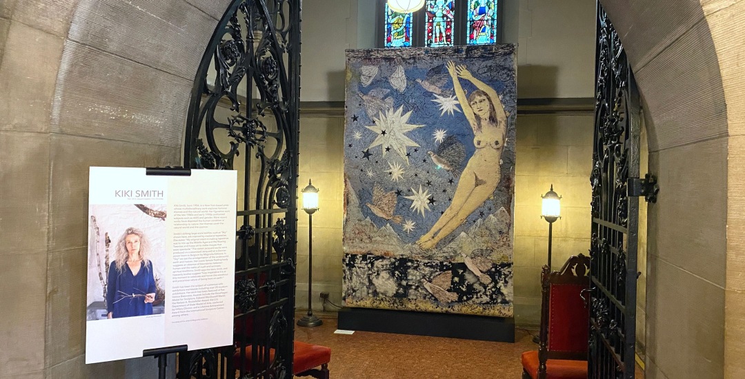 &nbsp;, The Fourth Universalist Society in the City of New York is pleased to present its second art installation with works by world renowned artists; Faith Ringgold and Kiki Smith. Installed above the altar and in the chapel, the artworks seek to align the values of the congregation with the sacred space. The Fourth Universalist Society is located at 160 Central Park West, at 76th Street.