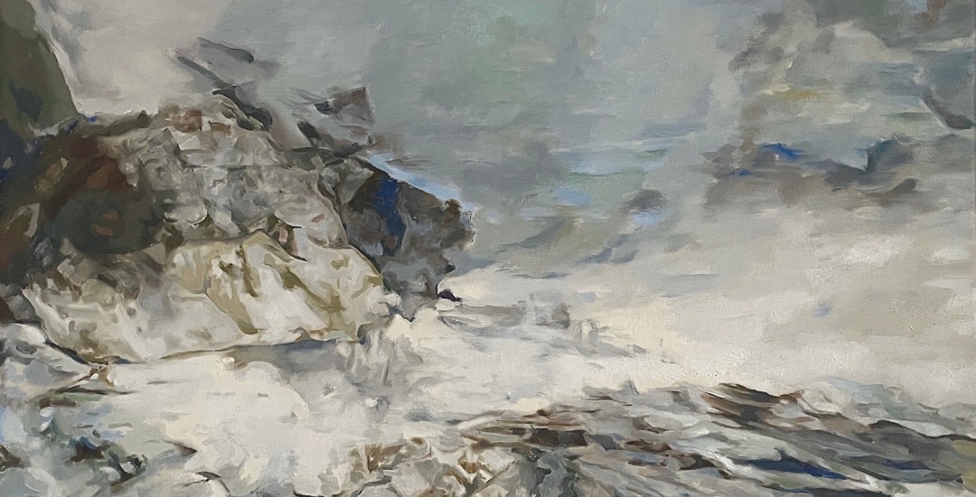 1961 painting Storm on the Maine Coast by Balcomb Greene.