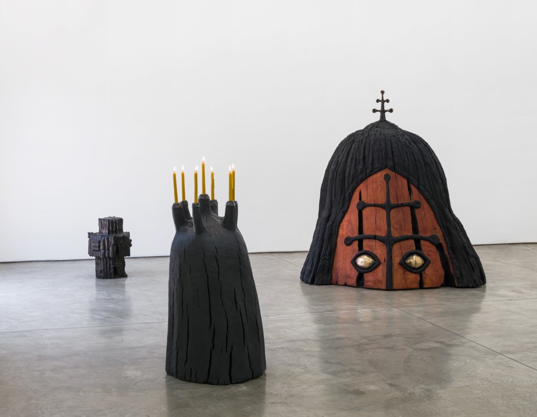 Installation view of "Relic, Reliquary, Requiem"