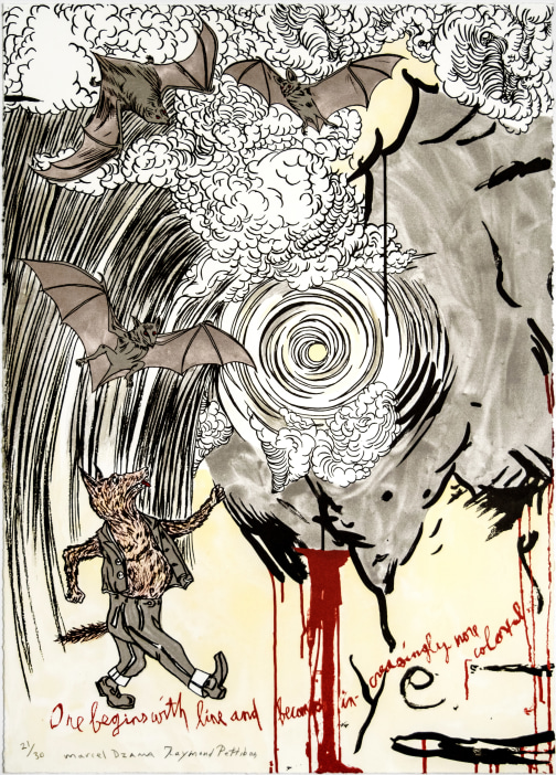 Marcel Dzama and Raymond Pettibon Untitled, 2021