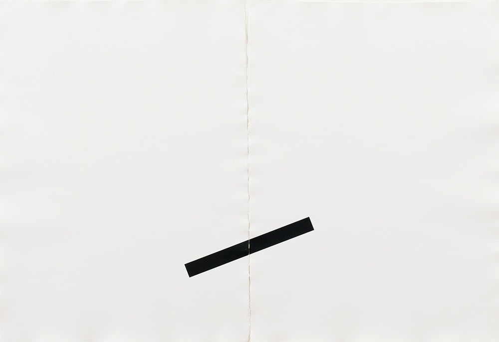 Print, 1976 screenprint printed in black on two sheets of handmade paper