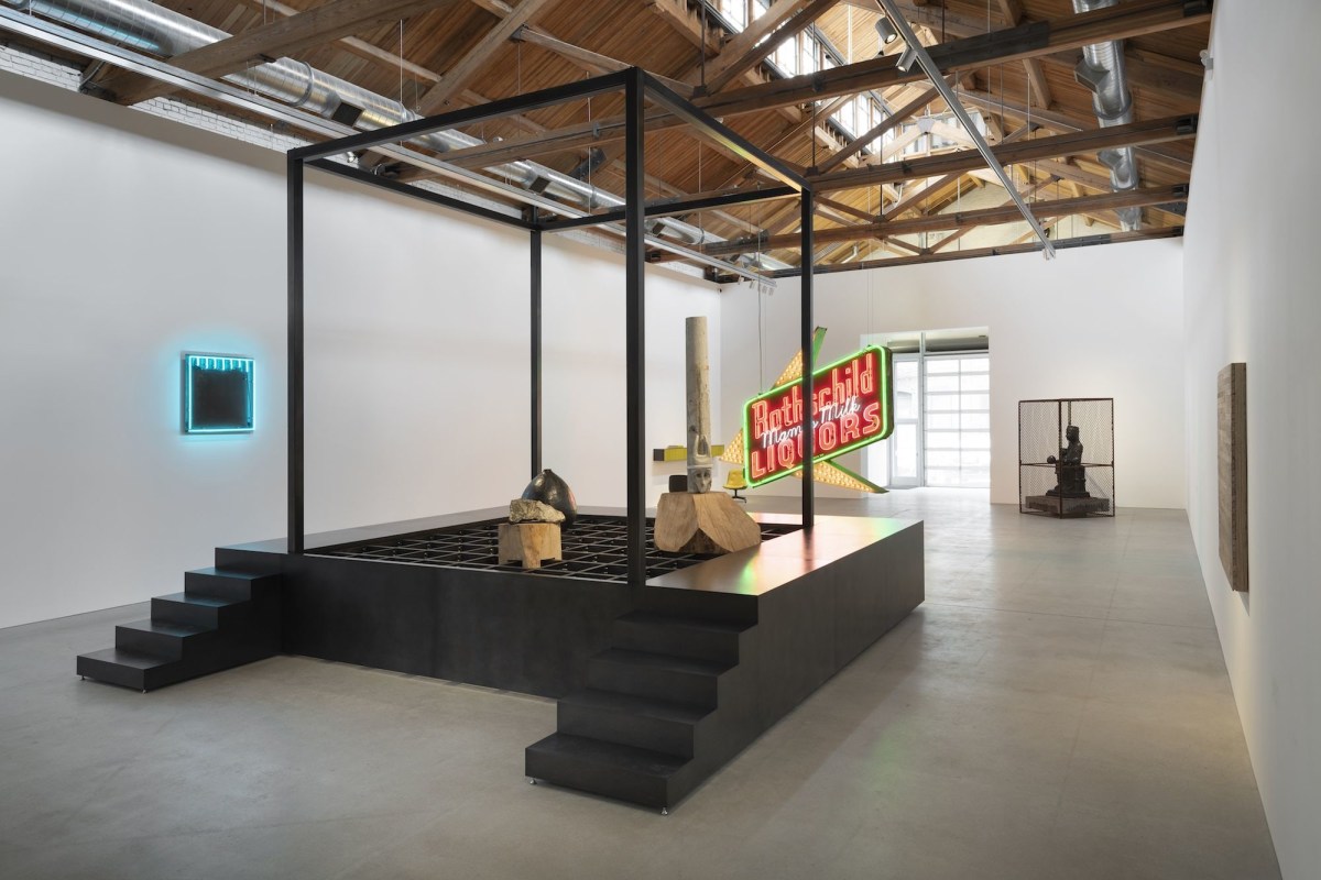 Installation view of&nbsp;Theaster Gates: Every Square Needs a Circle,&nbsp;2019, Gray Warehouse, Chicago.