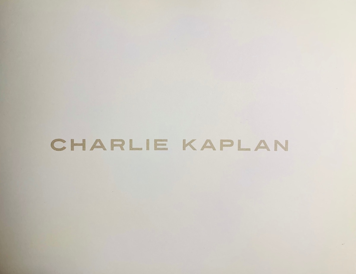 Charlie Kaplan catalogue cover from 2013 