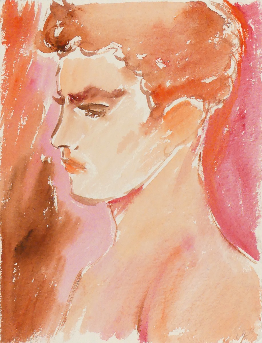 Luke Edward Hall, Red Portrait, 2023