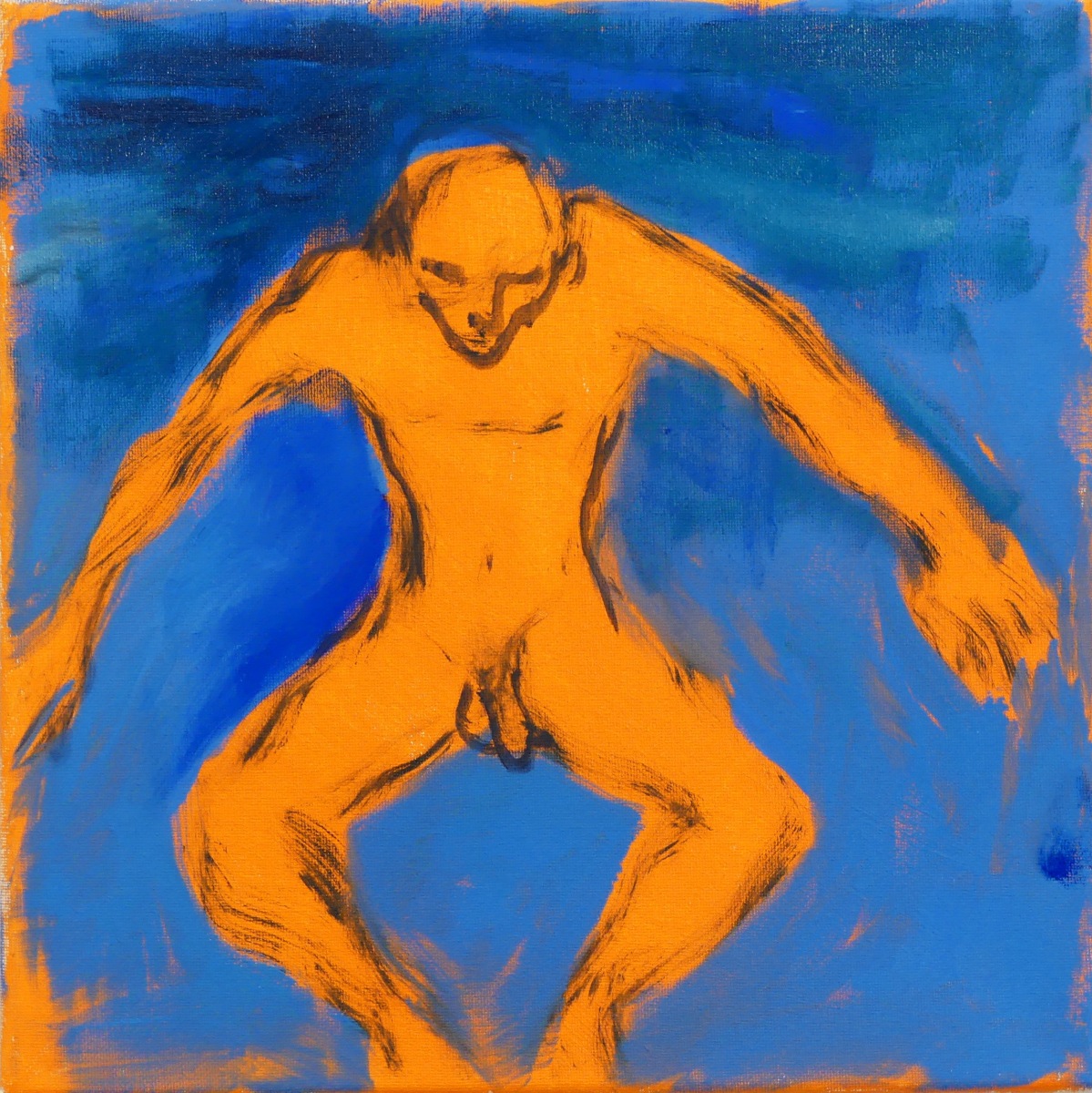 Richard Haines, Orange Man Floating, 2022