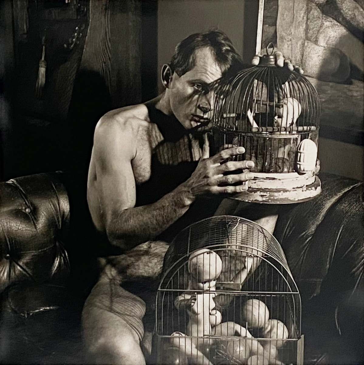 Robert Giard, Man With Caged Dolls, 1978