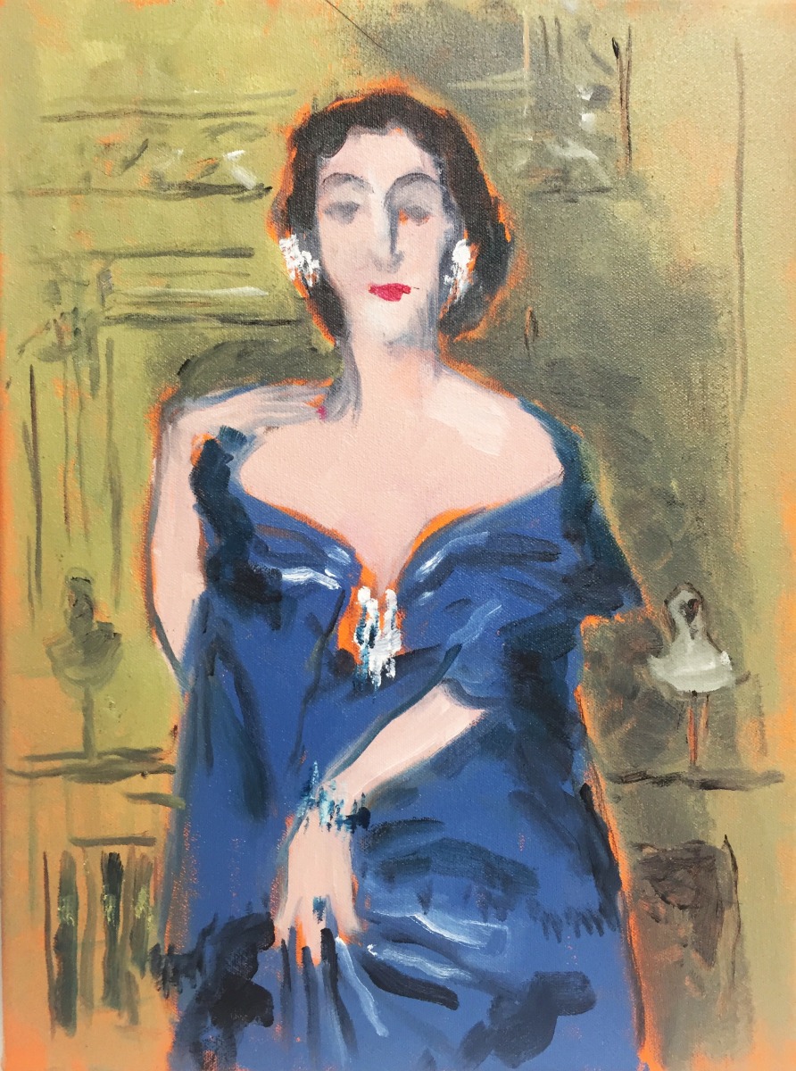 Painting of woman by Richard Haines
