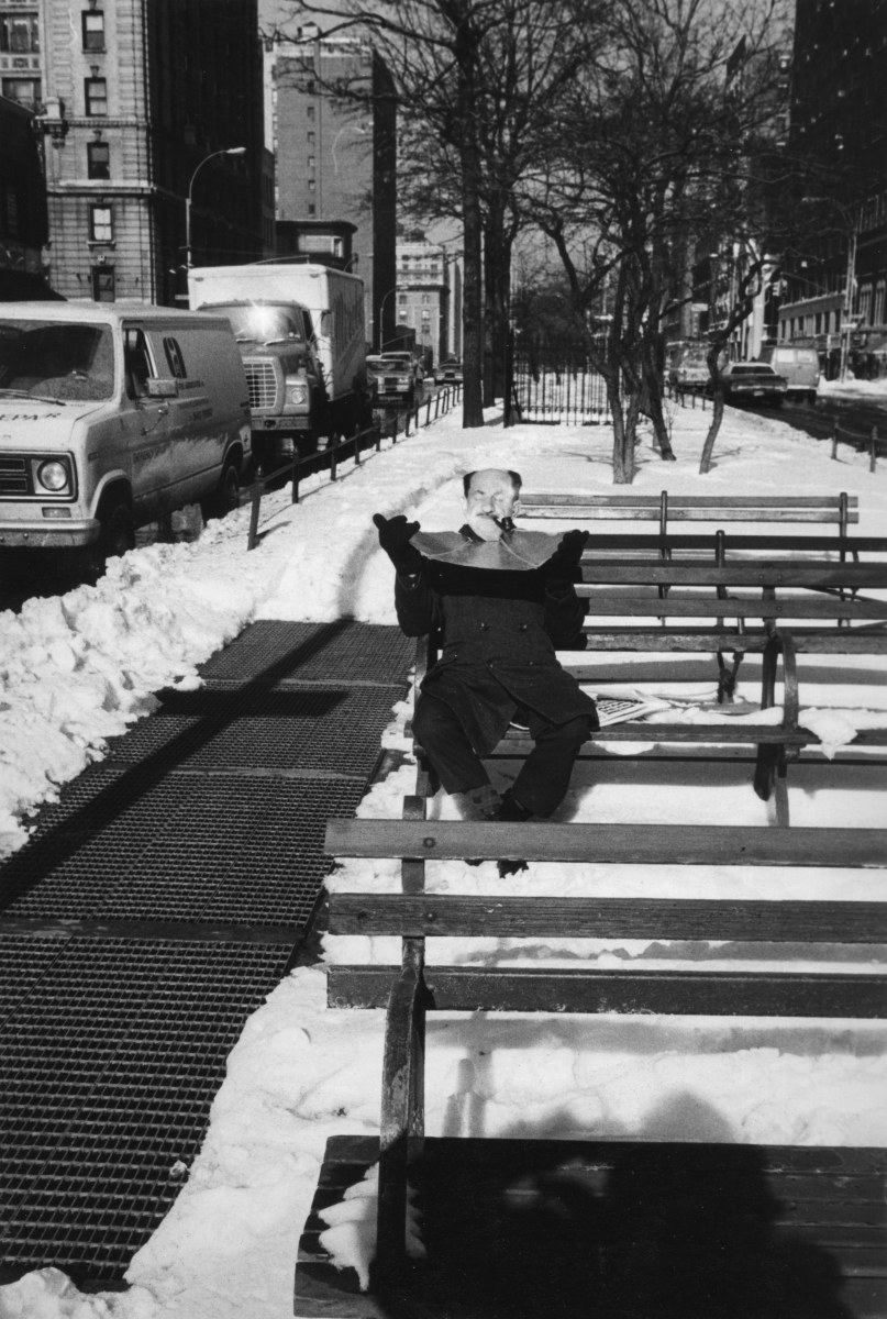 Man on bench by Len Speier