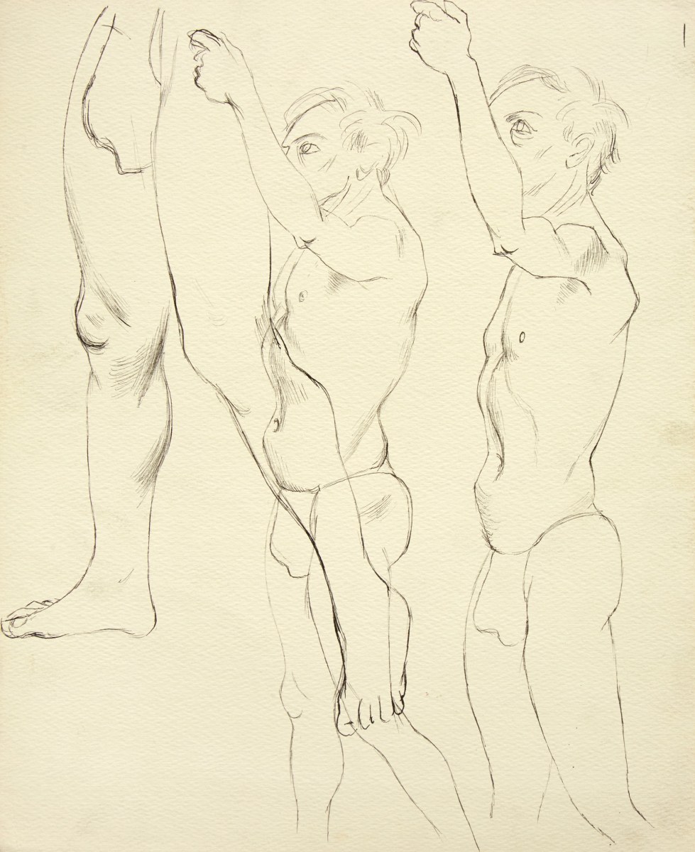 Bernard Perlin ​​​​​​​Three Figures, Japan, 1945