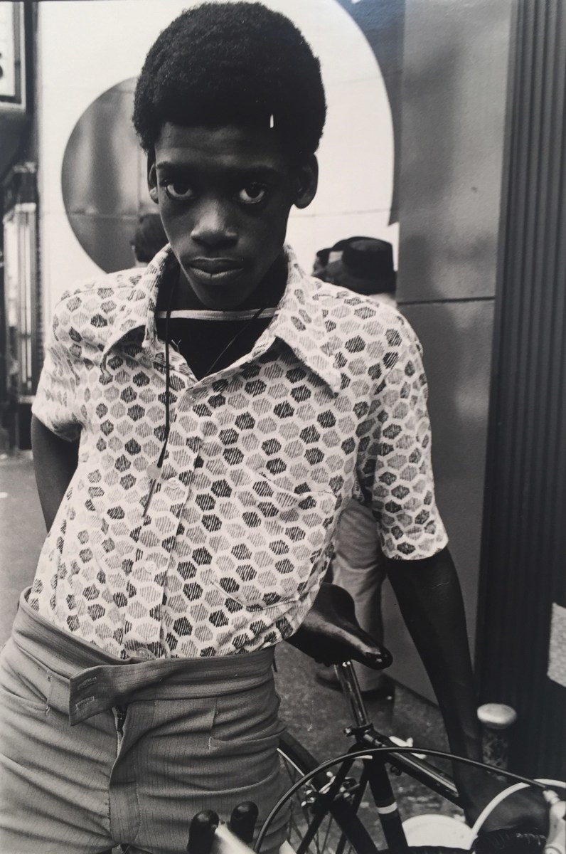 Arlene Gottfried, Boy With Bike, 42nd Street, 1980's