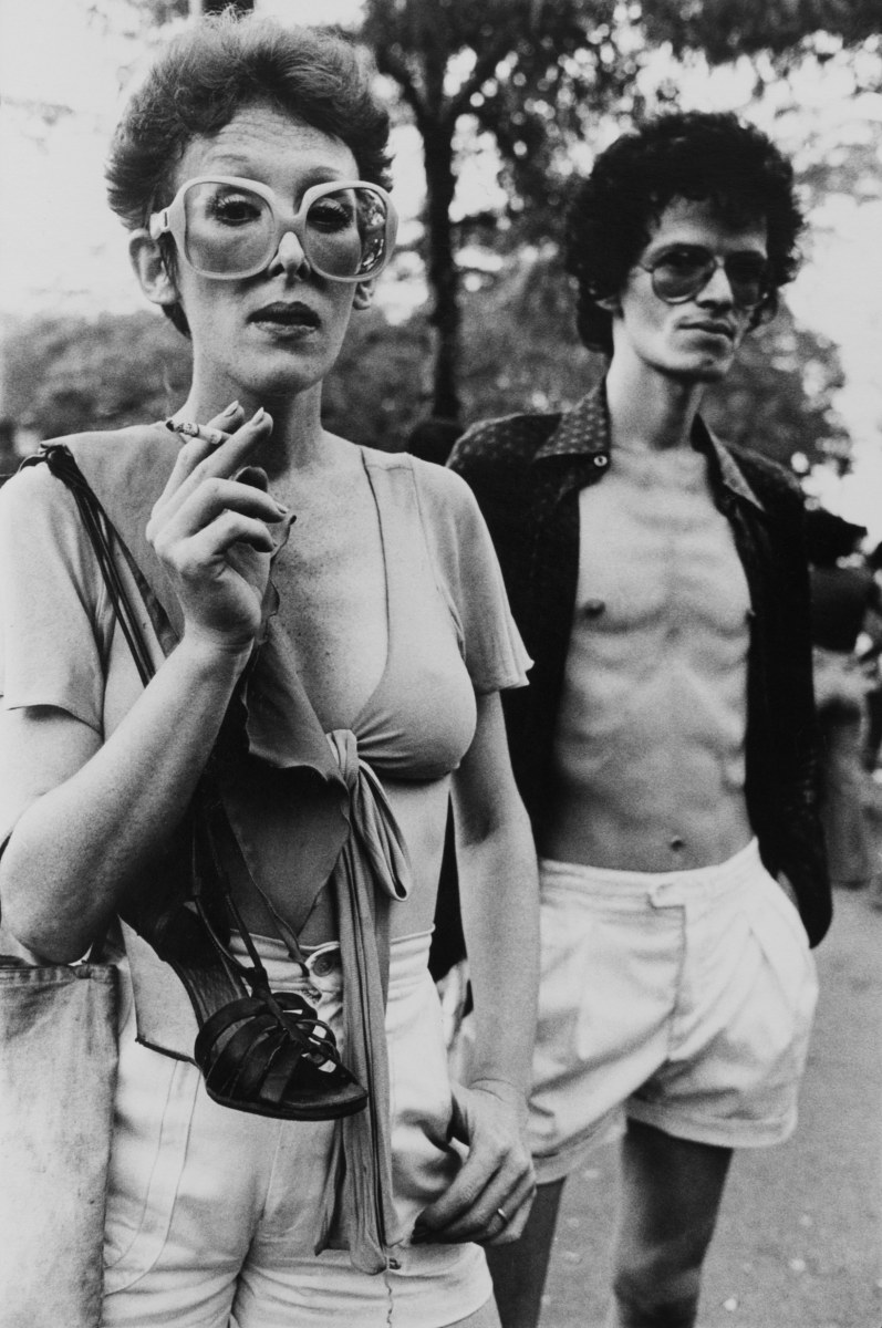 Man and woman in Central Park by Arlene Gottfried